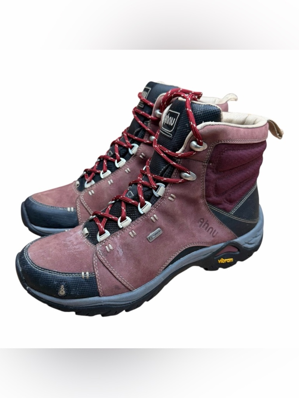 Ahnu Women's size  7.5 Maroon Lace-Up Hiking Boots